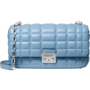 Michael Kors Women’s Tribeca Large Convertible Chain Shoulder Bag(Silver-tone Hardware/Chambray)