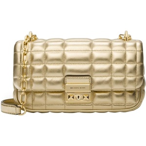 Michael Kors Womens Tribeca Small Convertible Chain Shoulder Bag(Pale Gold)