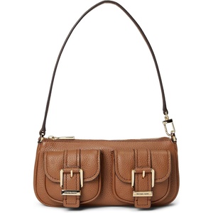 Michael Kors Zoe Small Convertible Pouchette(Gold-tone Hardware/Luggage)