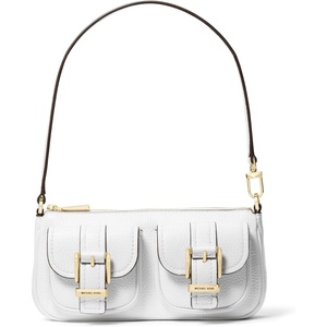 Michael Kors Zoe Small Convertible Pouchette([‘Gold-tone Hardware/Optic White’])