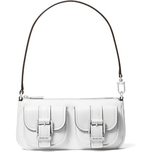 Michael Kors Zoe Small Convertible Pouchette([‘Silver-tone Hardware/Optic White’])