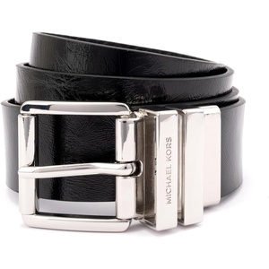 Michael Kors womens 1.5 Inch Leather Reversible Belt, Stylish Fashion Accessory for Everyday Wear(Black/Silver)