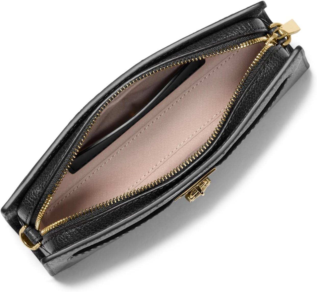 image:imageMICHAEL Michael Kors Hamilton Moderne Exta Small Convertible XbodyGoldtone HardwareUrbino LeatherBlack