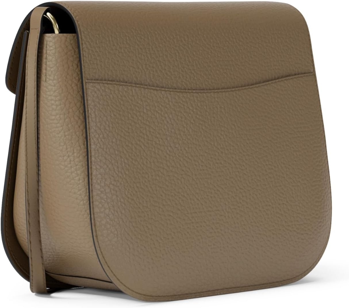 image:imageMichael Kors Emilia Small Saddle Crossbody BagGoldtone HardwareMetallic Pebble Embossed LeatherHusk