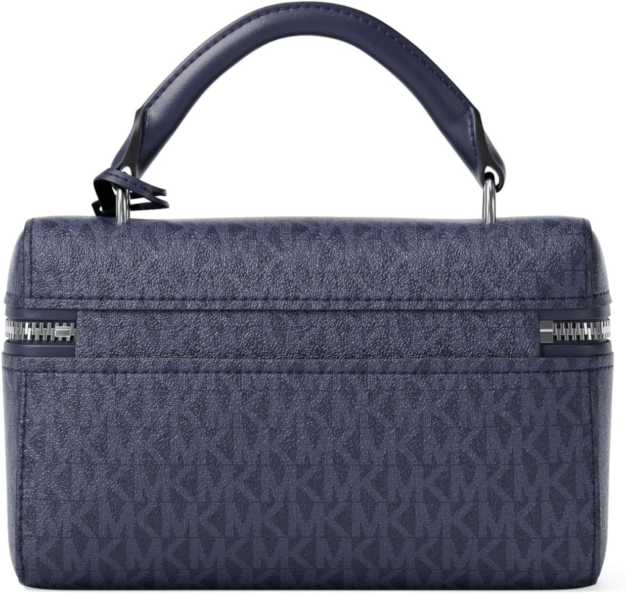image:imageMichael Kors Jana Extra Small Top Handle Crossbody BagSilvertone HardwareSignature Coated TwillDress Blues