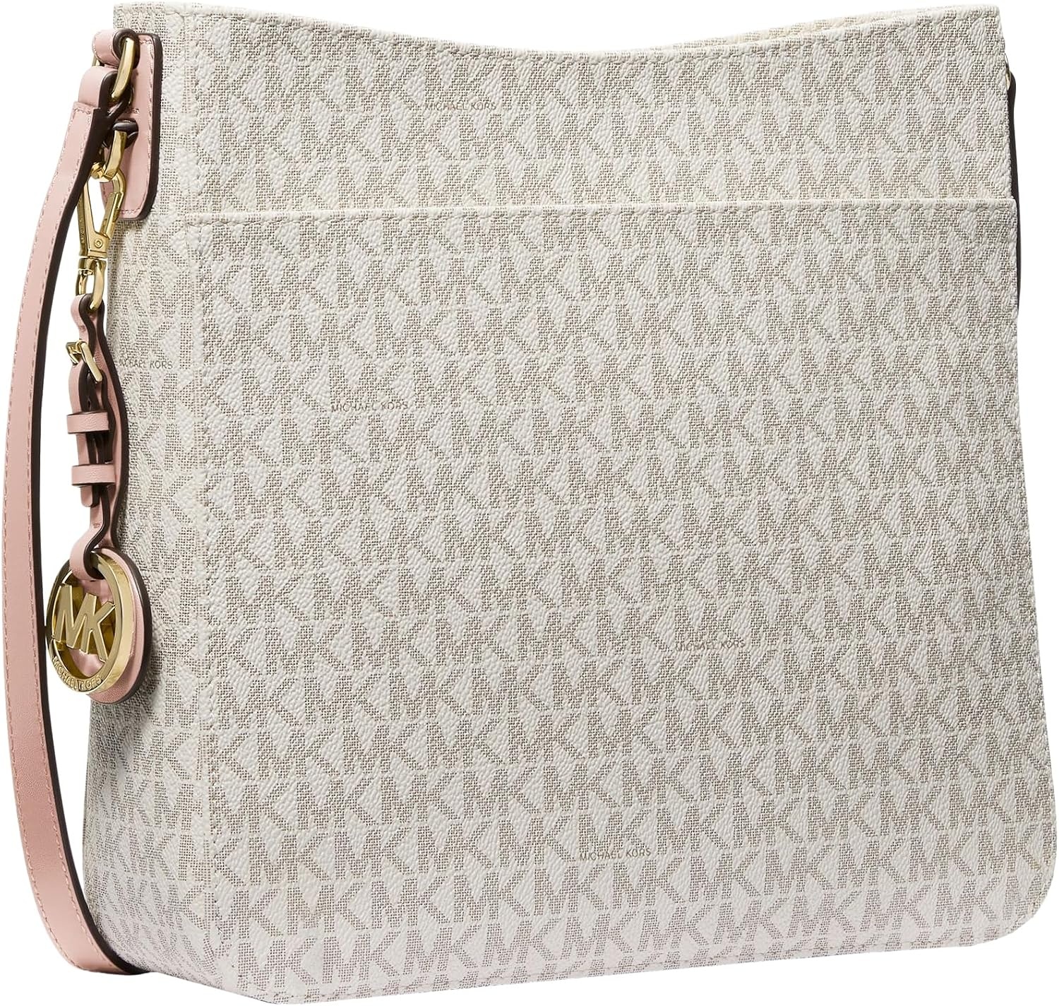 image:imageMichael Kors Jet Set Messenger BagGoldtone HardwareVanillaSoft Pink