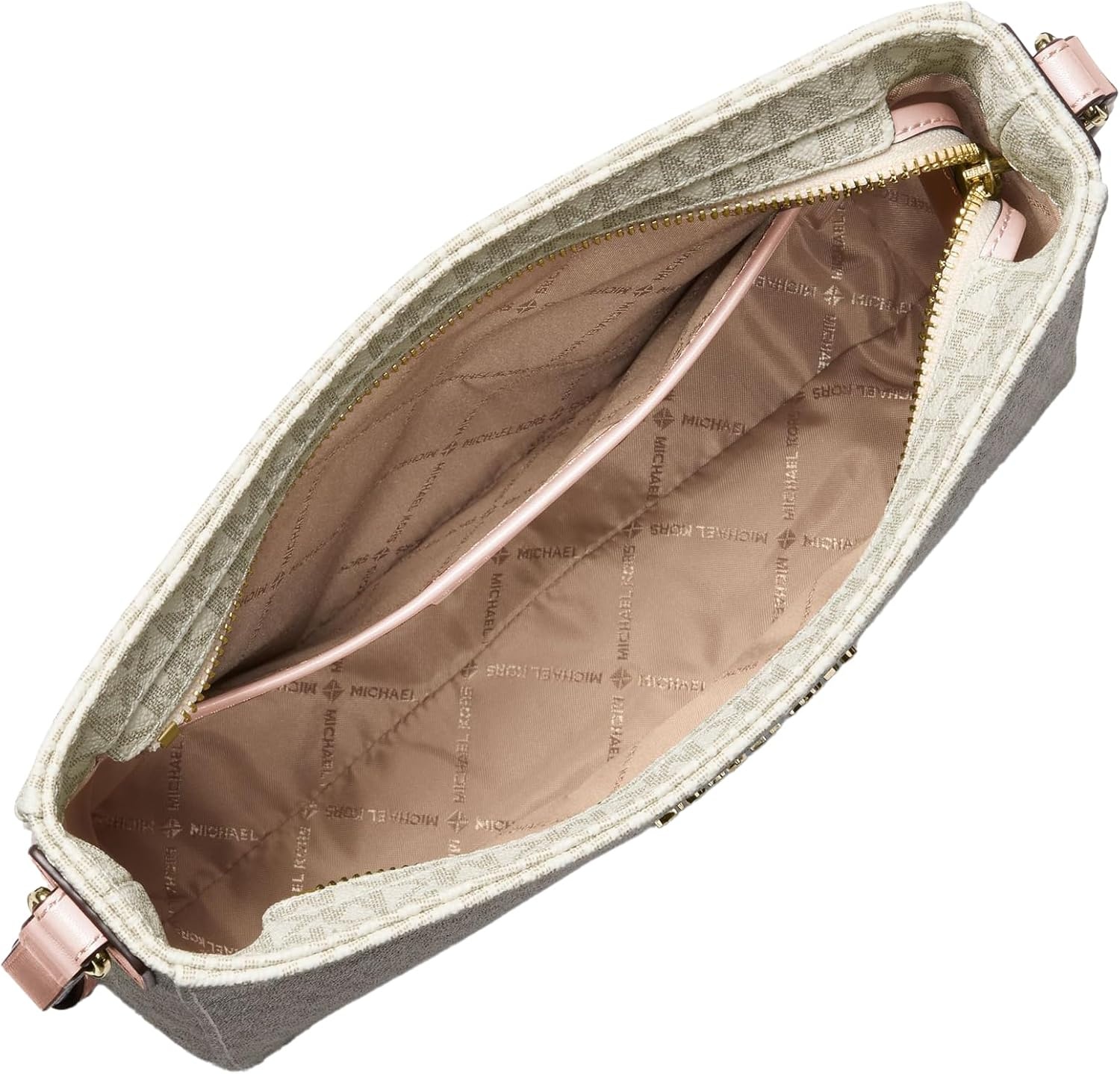 image:imageMichael Kors Jet Set Messenger BagGoldtone HardwareVanillaSoft Pink