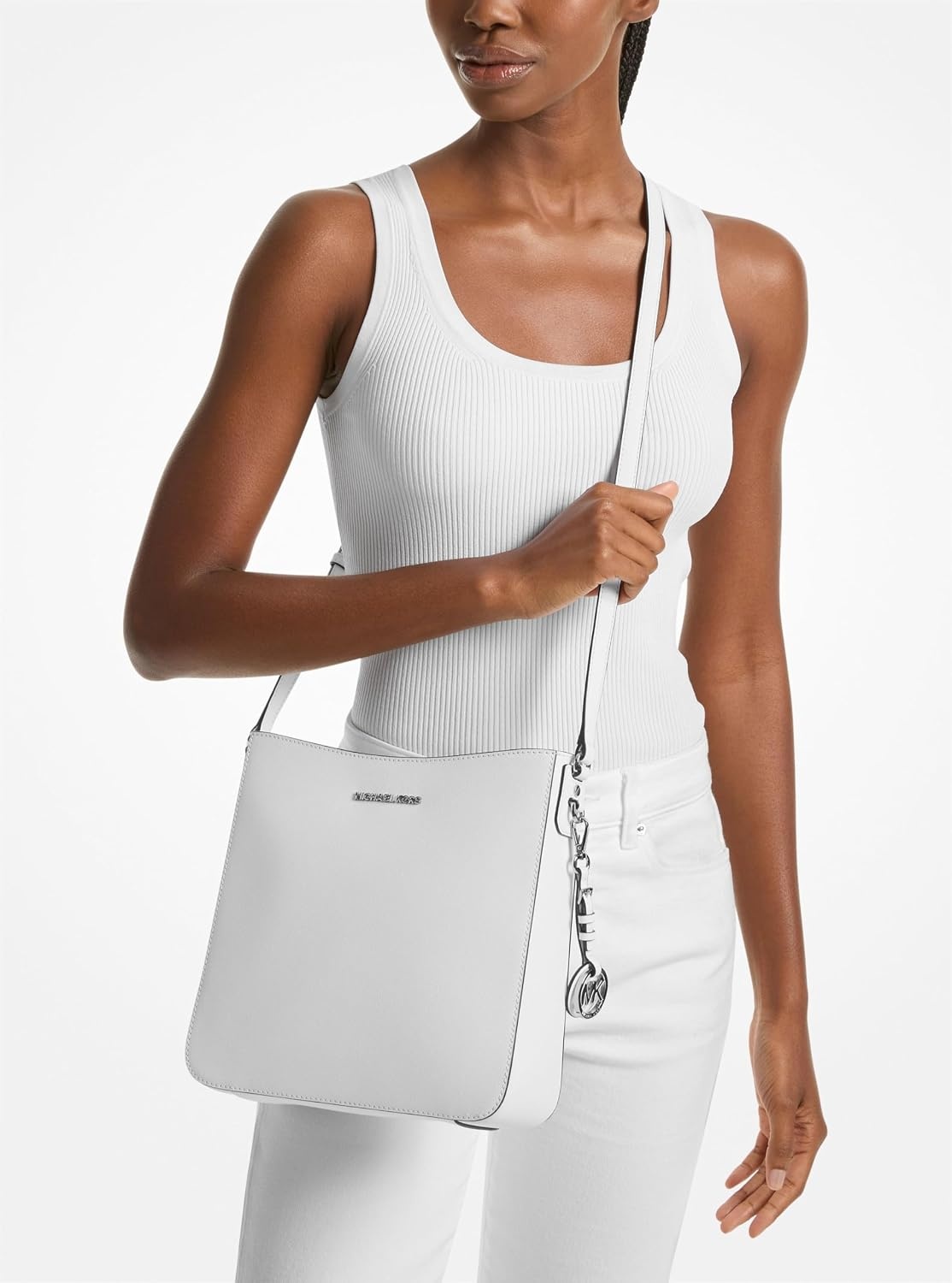 image:imageMichael Kors Jet Set Messenger BagOptic White