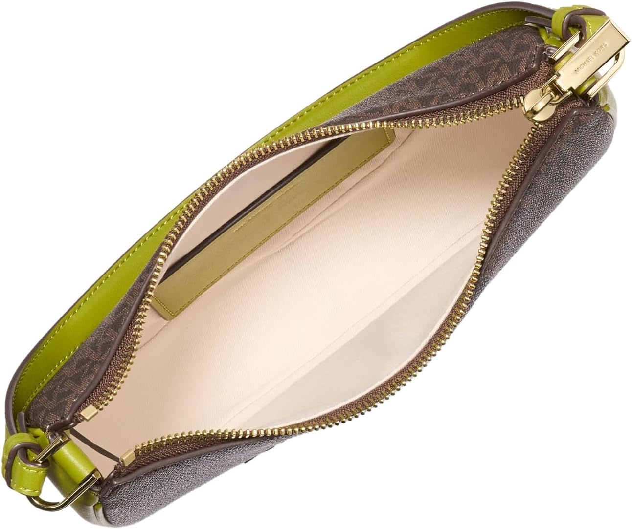image:imageMichael Kors Kyla Small Convertible PouchetteGoldtone HardwareMeadow Green
