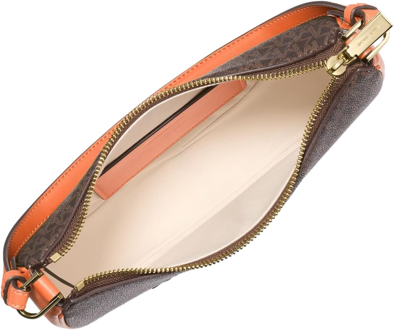 image:imageMichael Kors Kyla Small Convertible PouchetteGoldtone HardwareOrange Punch