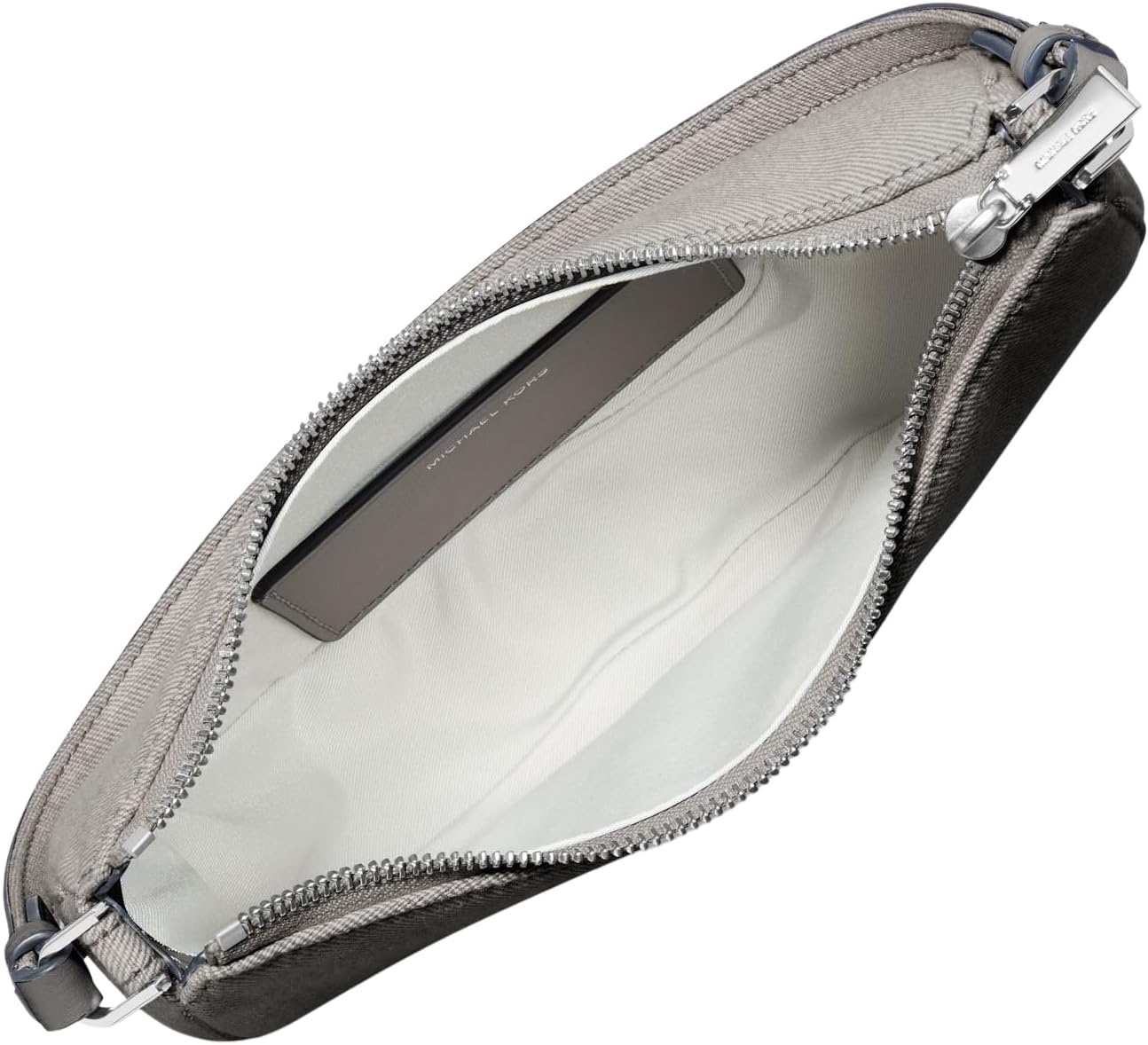 image:imageMichael Kors Kyla Small Convertible PouchetteSilvertone HardwareAnthracite
