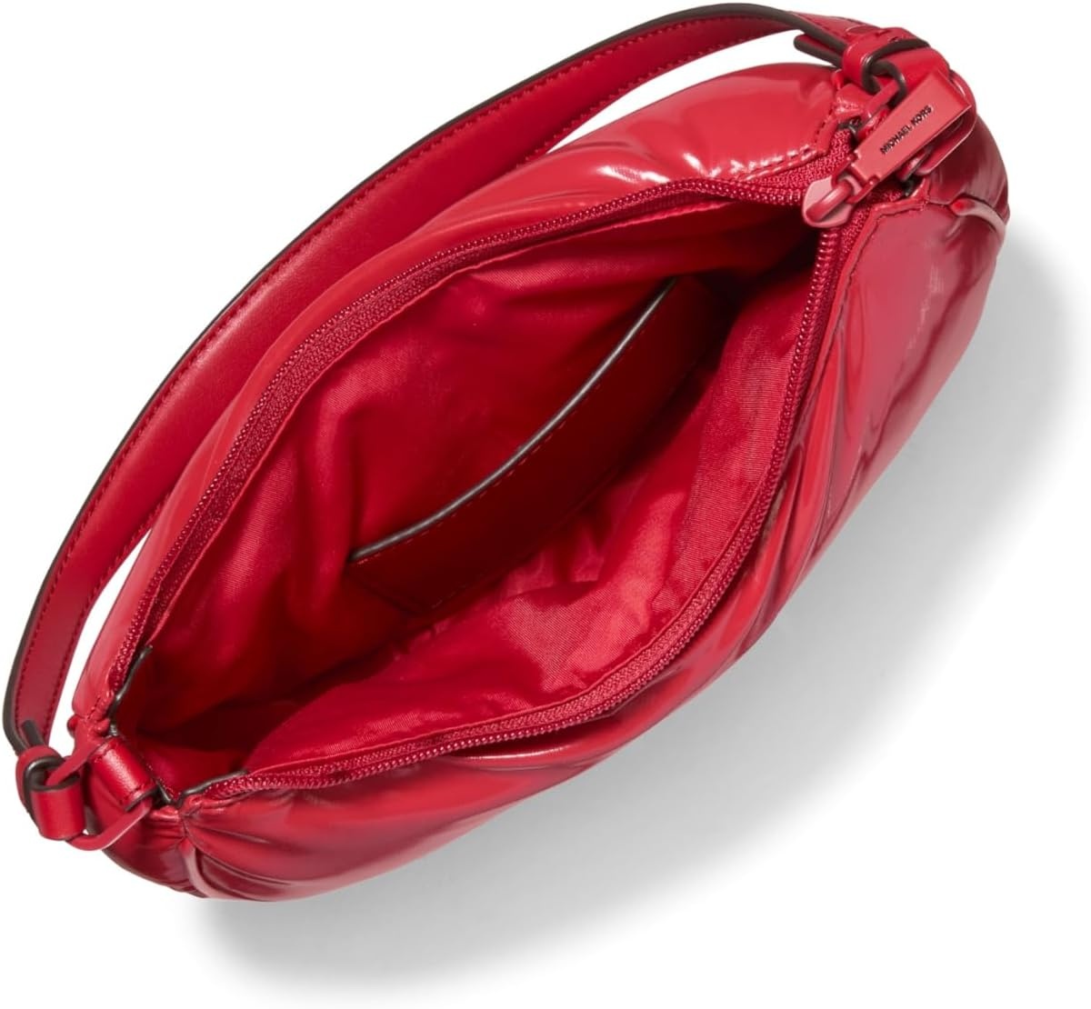 image:imageMichael Kors Kyla Small Convertible PouchetteTonal HardwarePuffy NylonCrimson