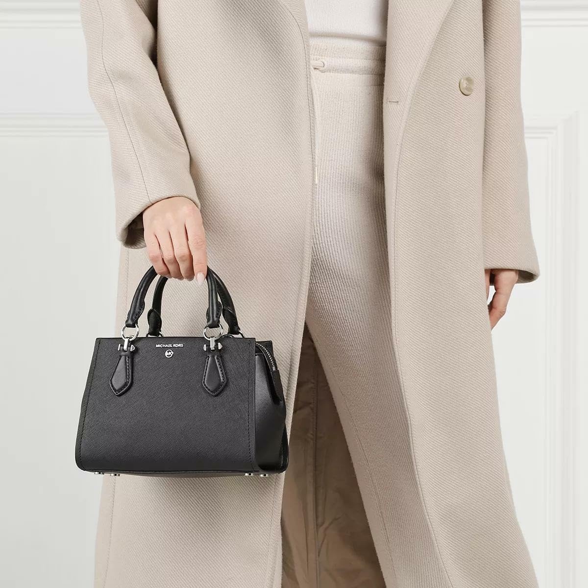 image:imageMichael Kors Marilyn Small Crossbody BagSilvertone HardwareBlack