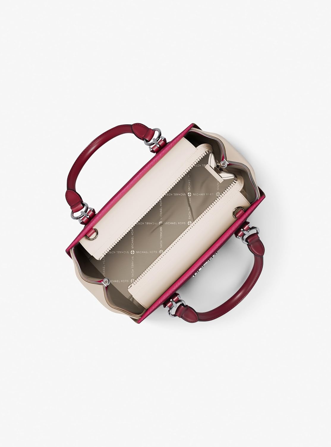 image:imageMichael Kors Marilyn Small Crossbody BagSilvertone HardwareDark Raspberry Multi