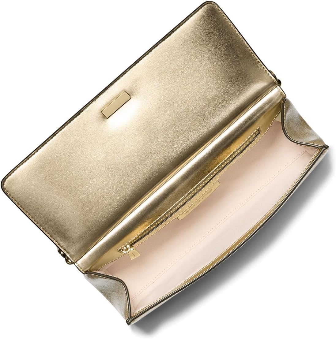 image:imageMichael Kors Womens Carmine Medium ClutchPale Gold