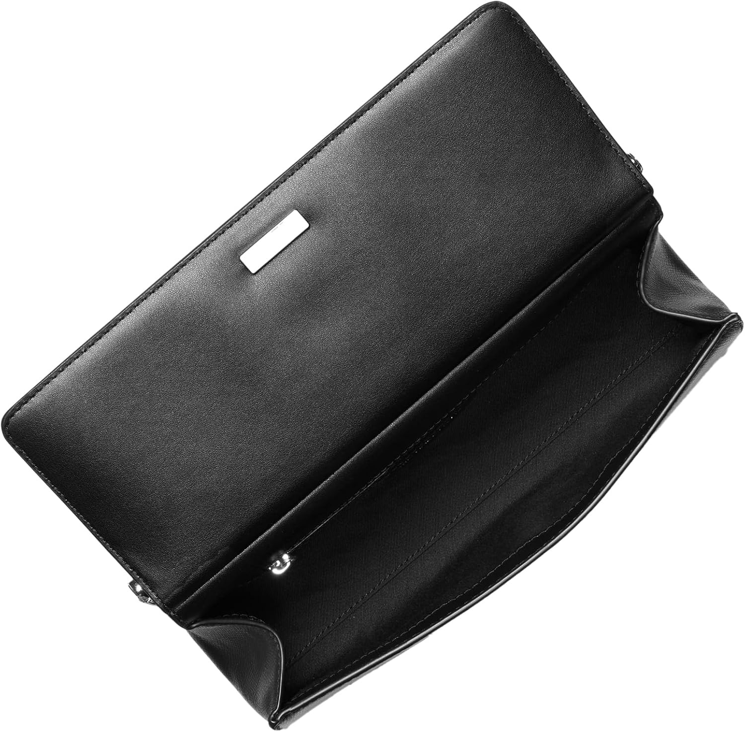 image:imageMichael Kors Womens Carmine Medium ClutchSilvertone HardwareBlack