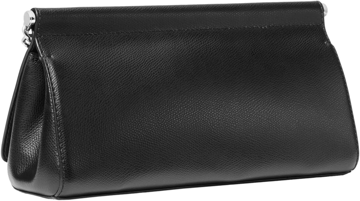 image:imageMichael Kors Womens Carmine Medium ClutchSilvertone HardwareBlack