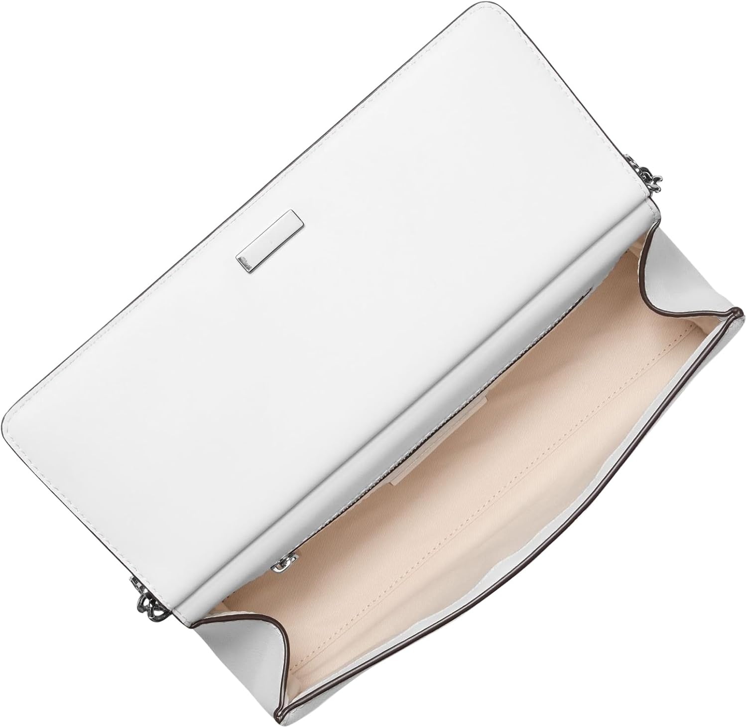 image:imageMichael Kors Womens Carmine Medium ClutchSilvertone HardwareOptic White