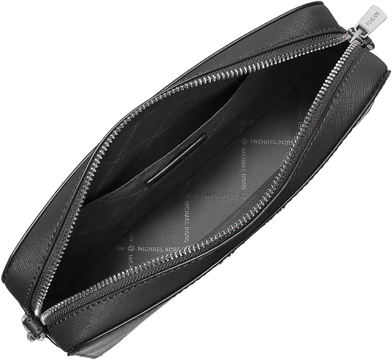 image:imageMichael Kors Womens Jet Set Large Crossbody BagSilvertone HardwareBlack
