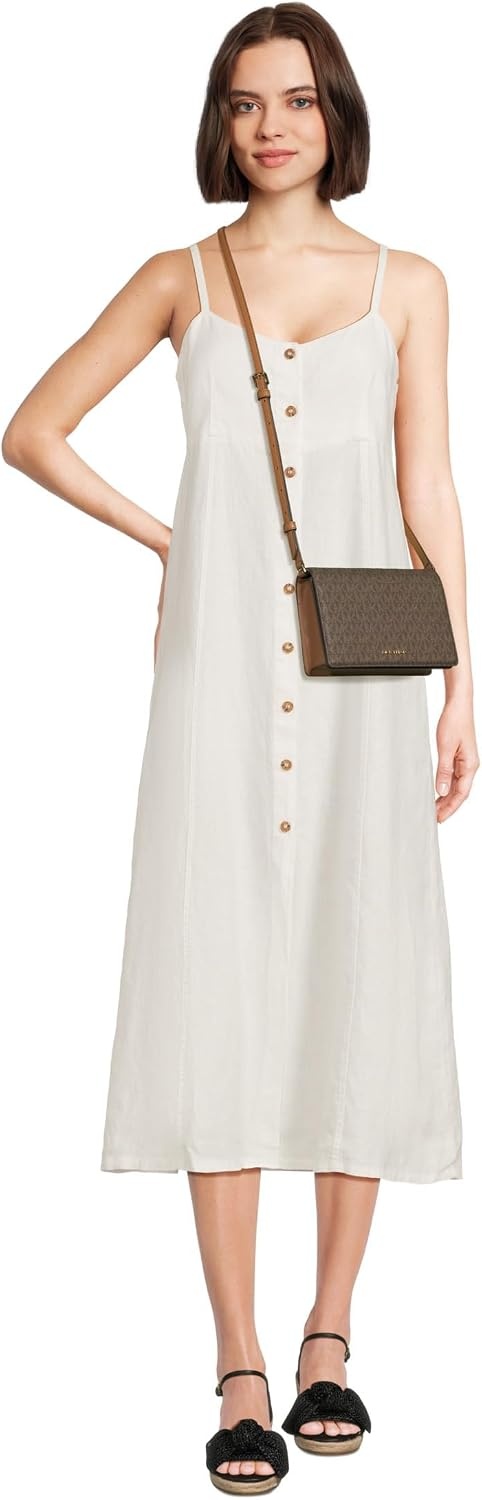image:imageMichael Kors Womens Jet Set Medium Flap Crossbody BagBrownAcorn