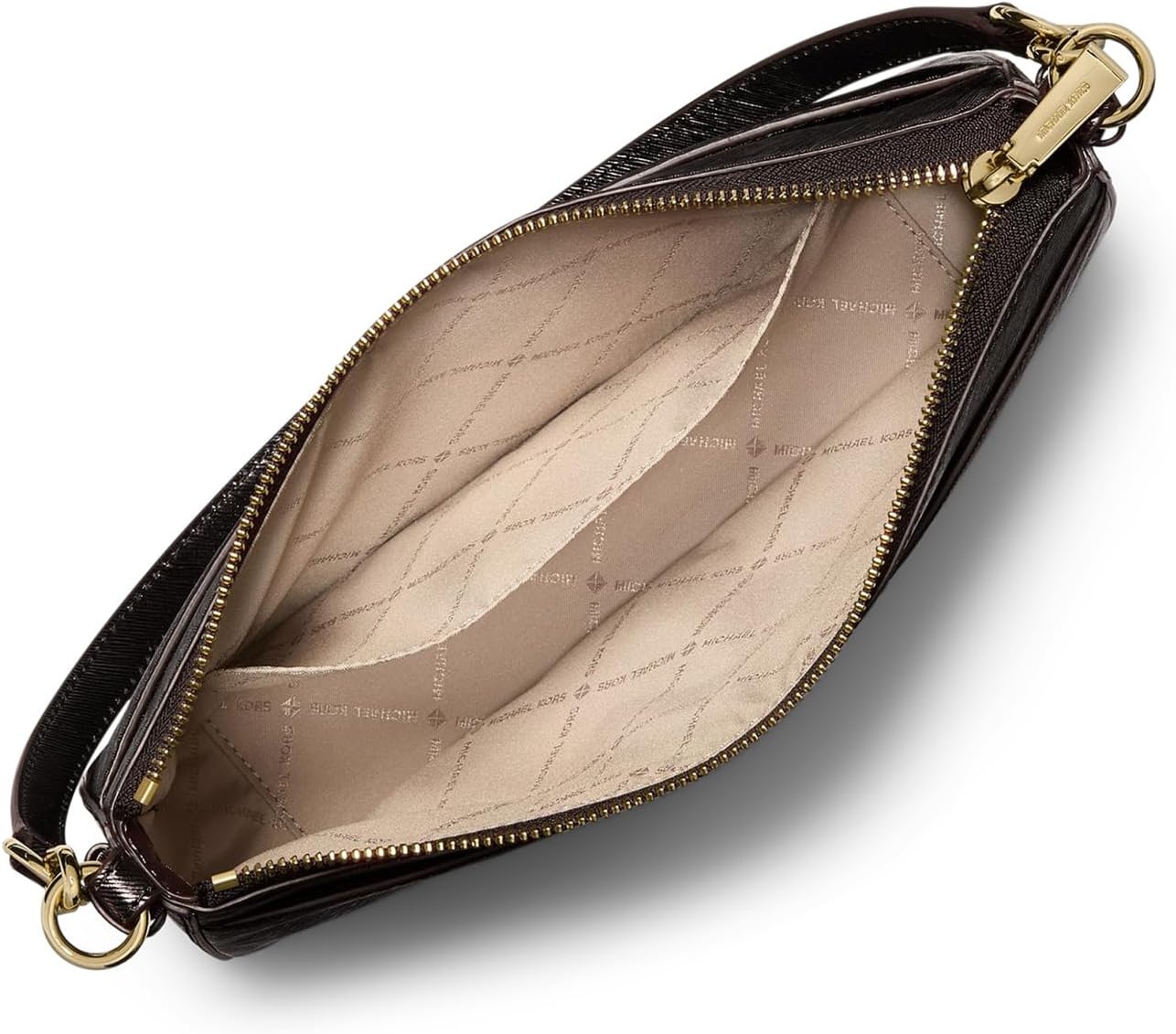image:imageMichael Kors Womens Jet Set Top Zip Pochette Crossbody BagChocolate 1