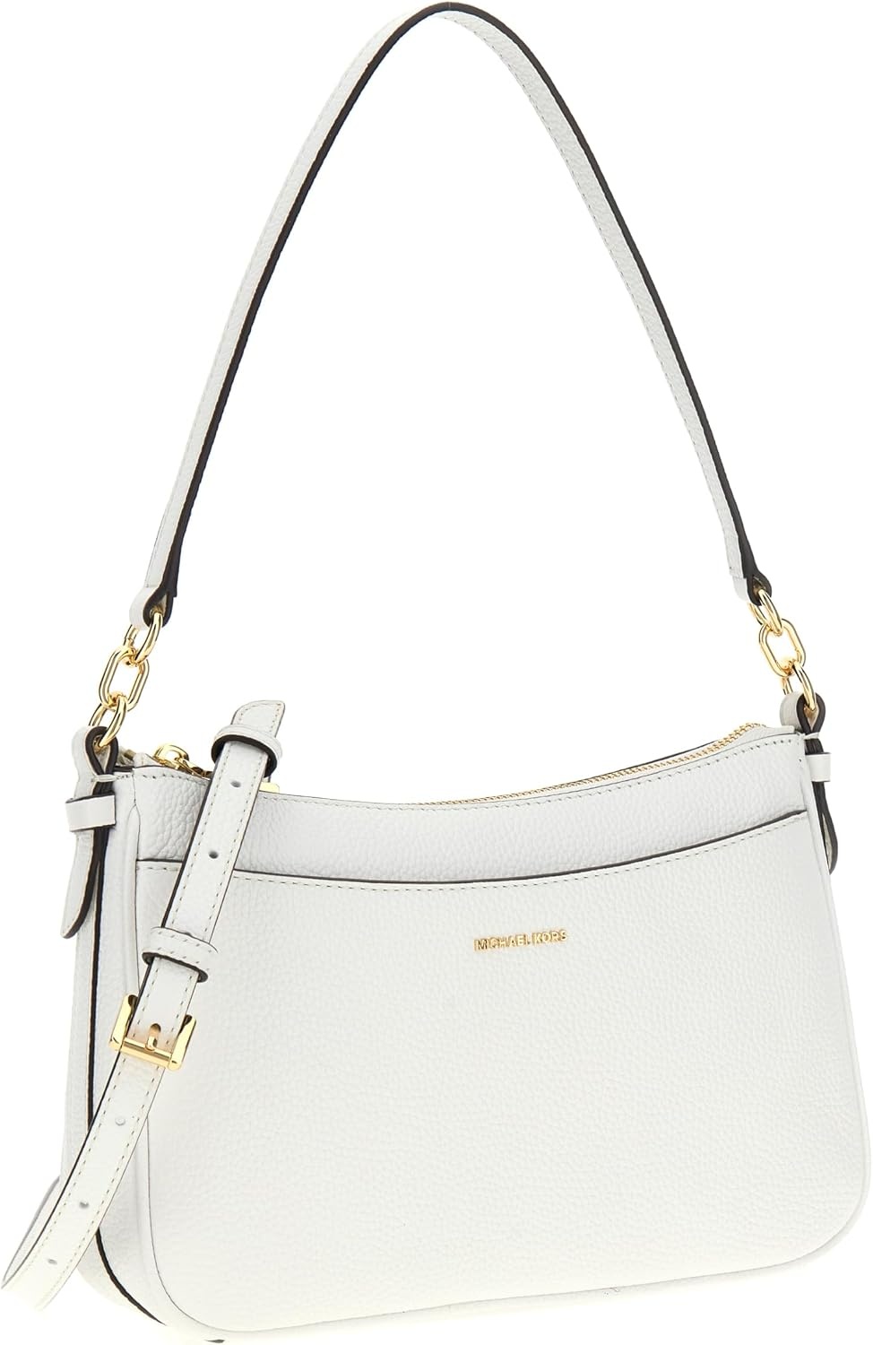 image:imageMichael Kors Womens Jet Set Top Zip Pochette Crossbody BagWhite Optic White
