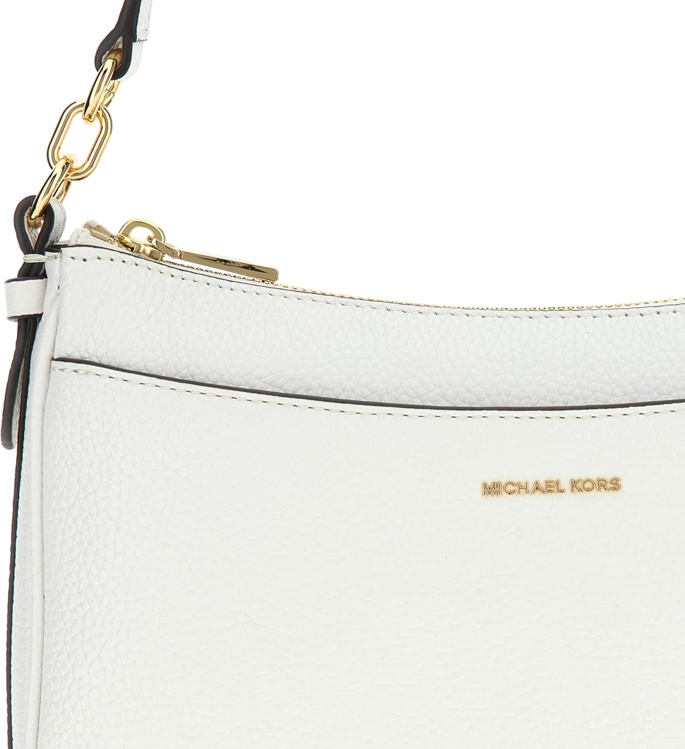 image:imageMichael Kors Womens Jet Set Top Zip Pochette Crossbody BagWhite Optic White