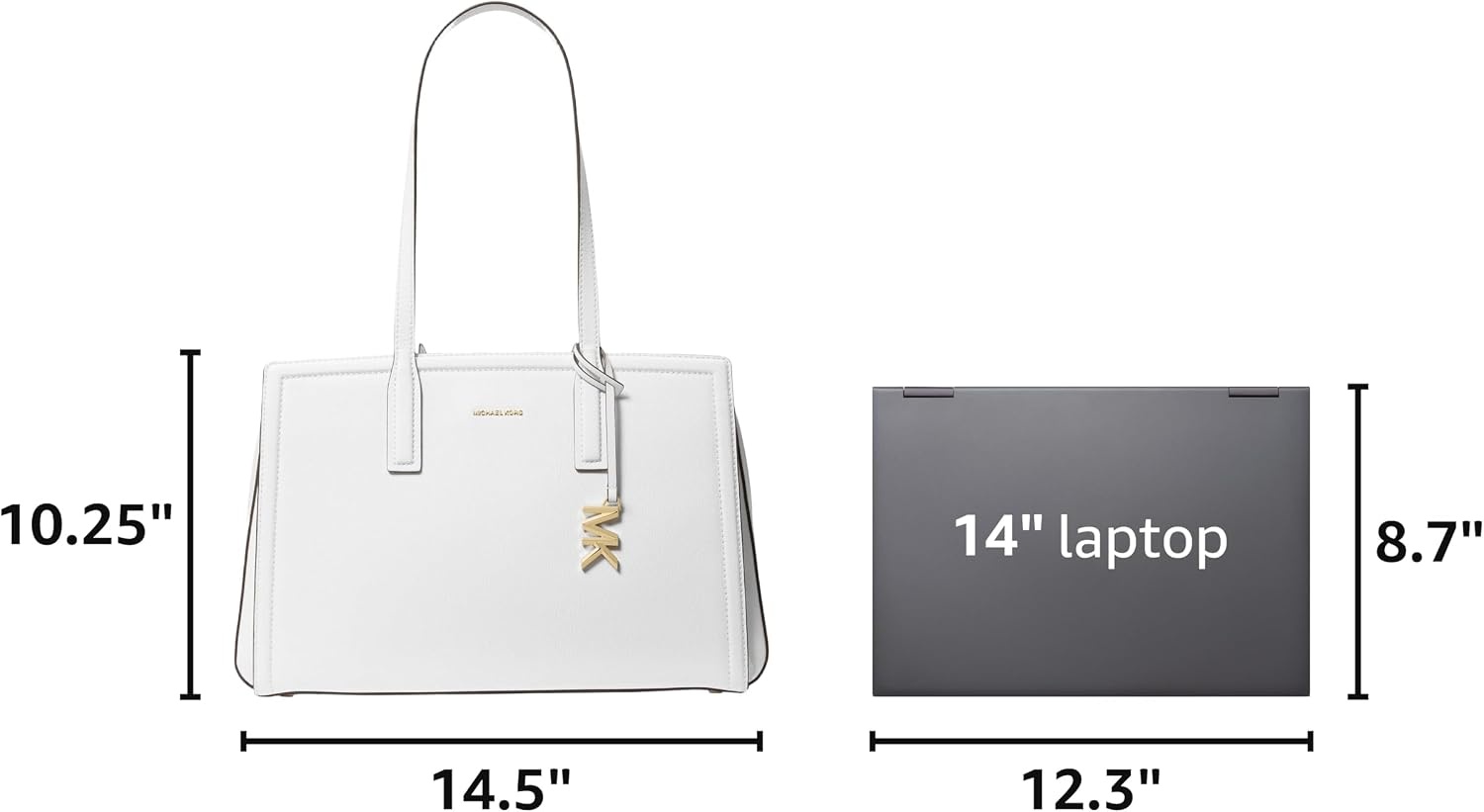image:imageMichael Kors Womens Laila Medium Tote BagGoldtone HardwareOptic White