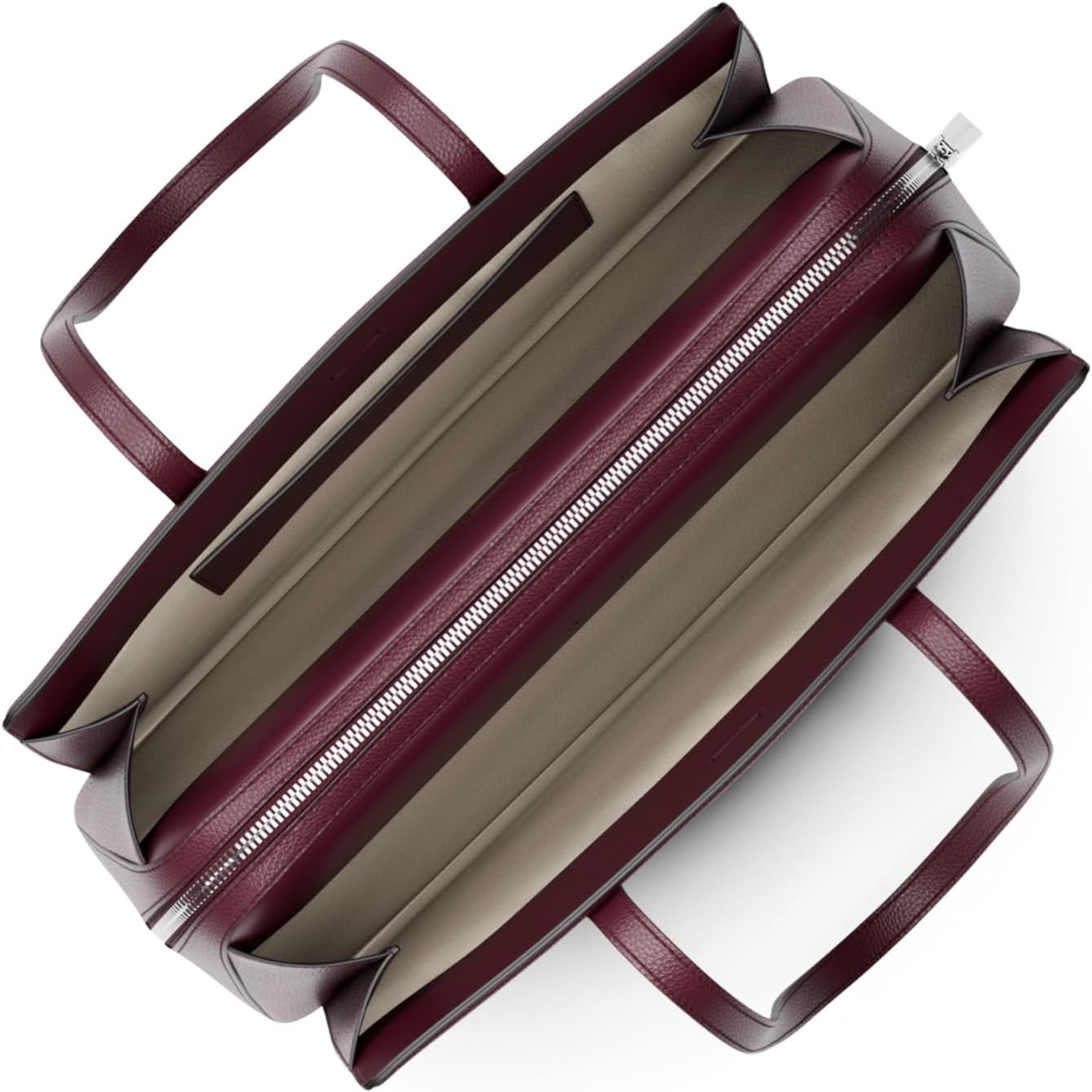 image:imageMichael Kors Womens Laila Medium Tote BagSilvertone HardwareEmbossed Goat LeatherOxblood
