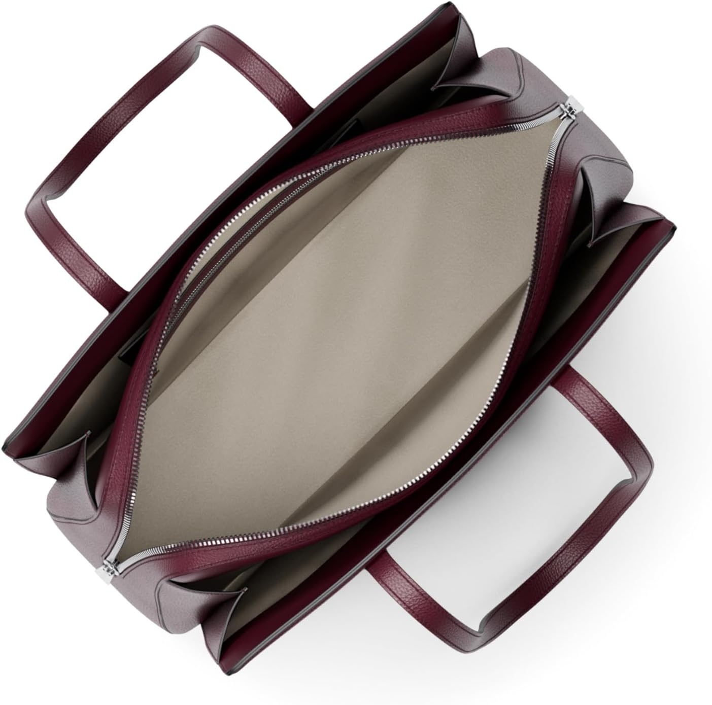 image:imageMichael Kors Womens Laila Medium Tote BagSilvertone HardwareEmbossed Goat LeatherOxblood