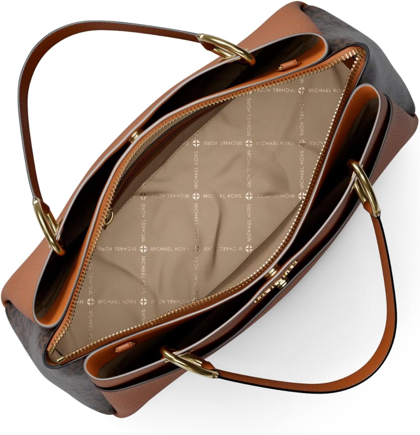 image:imageMichael Kors Womens May Medium Triple Compartment Shoulder BagBrownAcorn