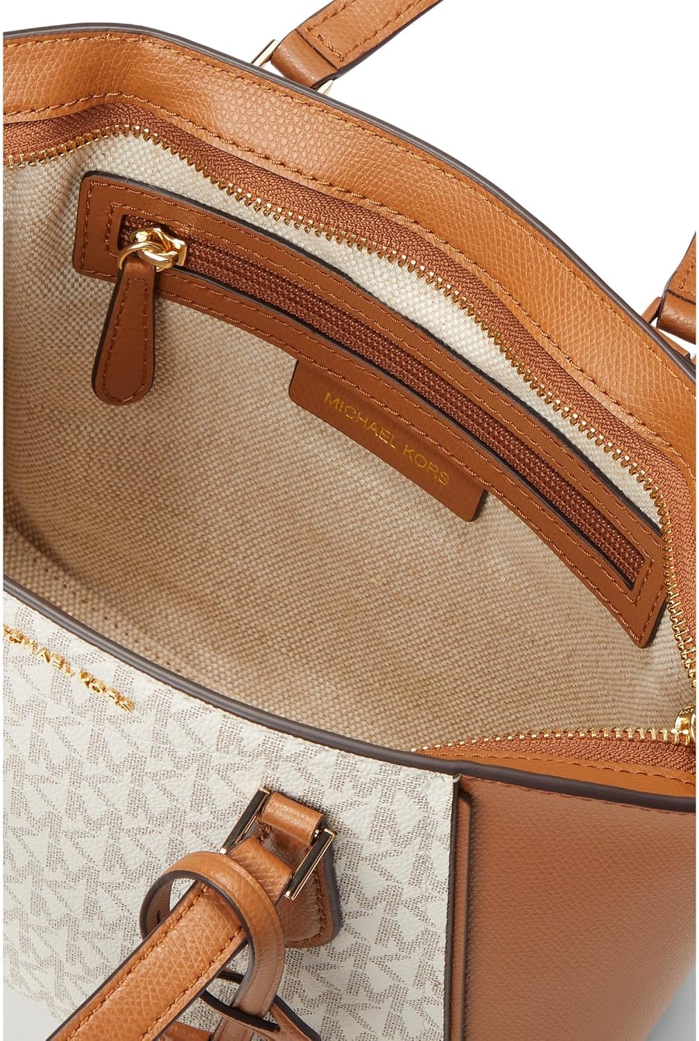 image:imageMichael Kors Womens Taryn Small Convertible Crossbody BagGoldtone HardwareVanillaAcorn