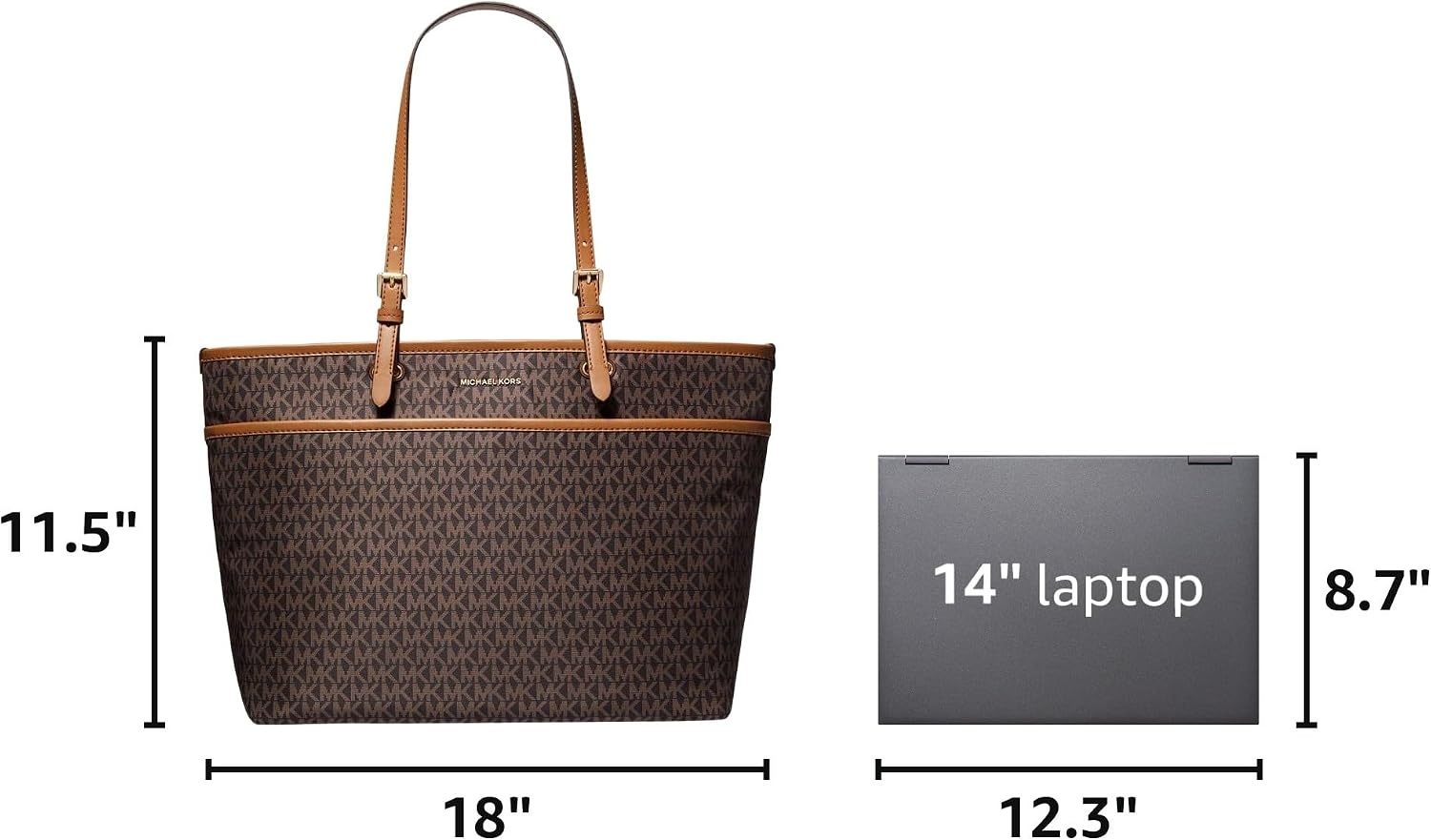 image:imageMichael Kors Womens Winston Large Multifunctional Pocket Tote BagBrownAcorn