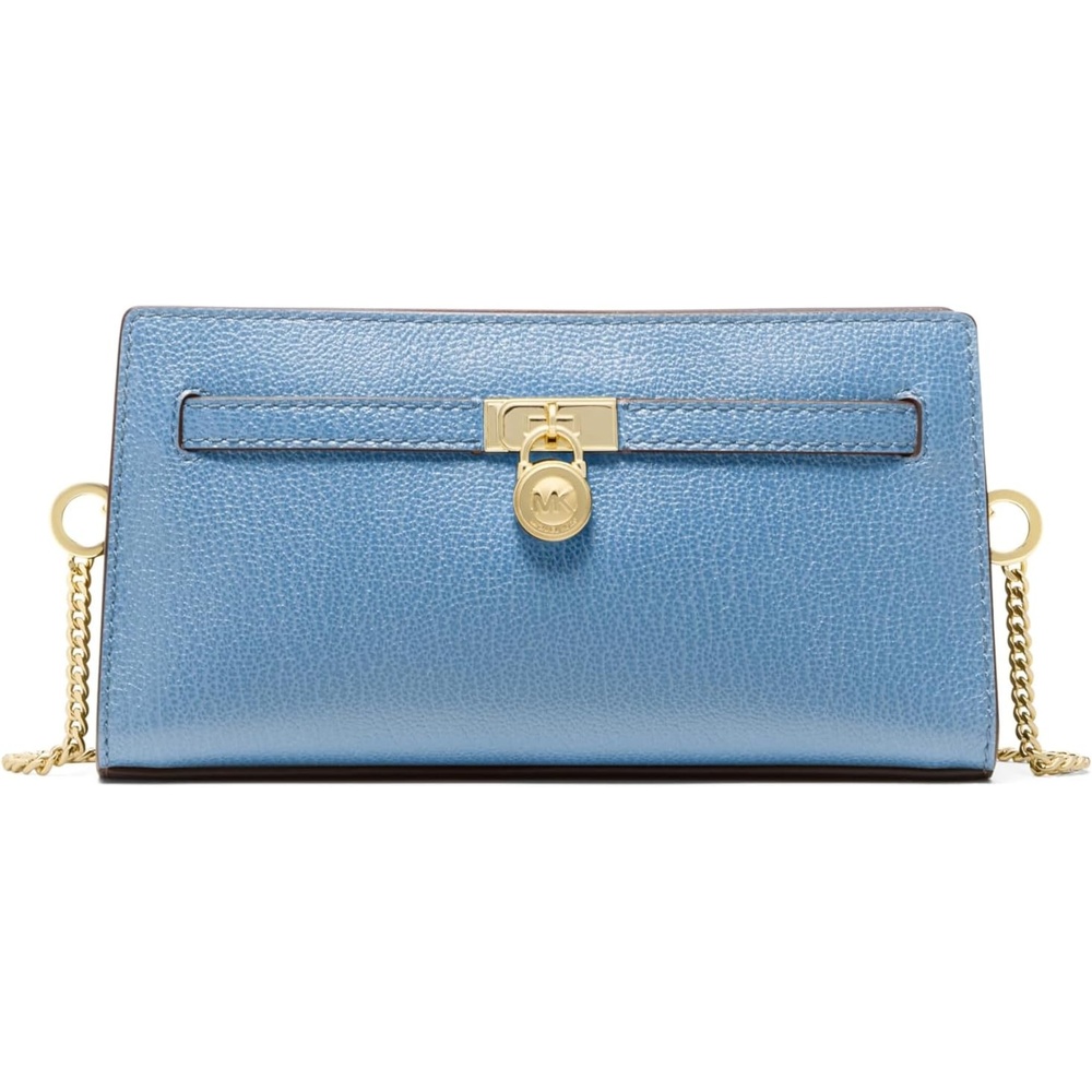 image:imageMICHAEL Michael Kors Hamilton Moderne Exta Small Convertible XbodyGoldtone HardwareUrbino LeatherFrench Blue