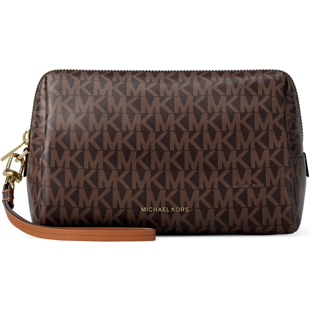 image:imageMICHAEL Michael Kors Zadie Large Cosmetic WristletBrownAcorn
