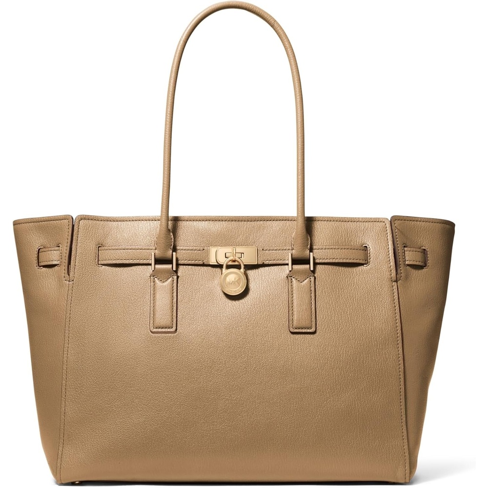 image:imageMichael Kors Hamilton Large ToteGoldtone HardwareUrbino LeatherHusk