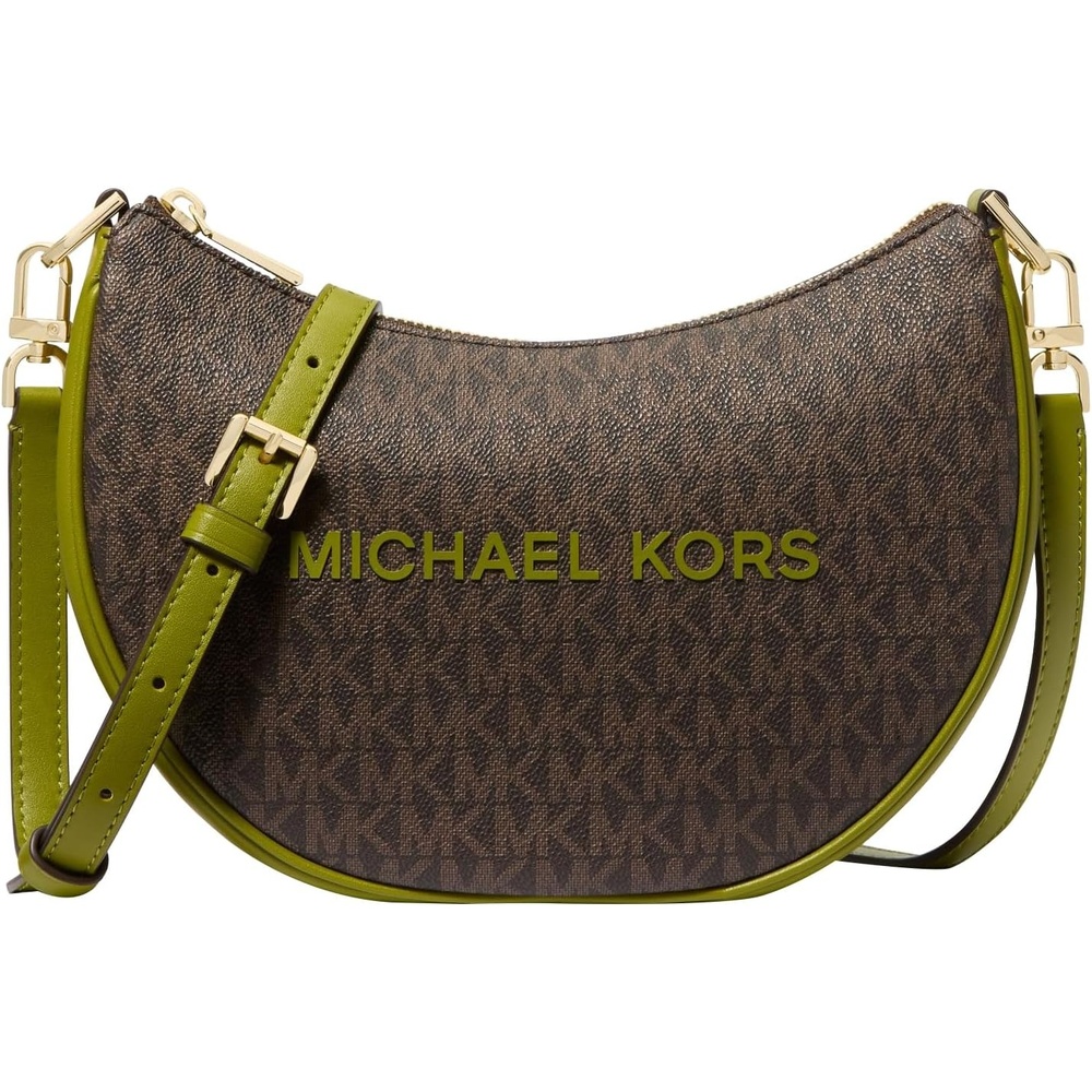 image:imageMichael Kors Kyla Small Convertible PouchetteGoldtone HardwareMeadow Green