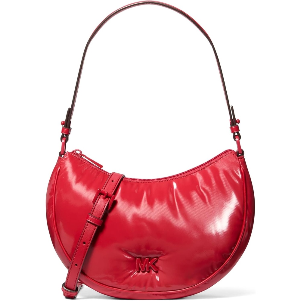 image:imageMichael Kors Kyla Small Convertible PouchetteTonal HardwarePuffy NylonCrimson