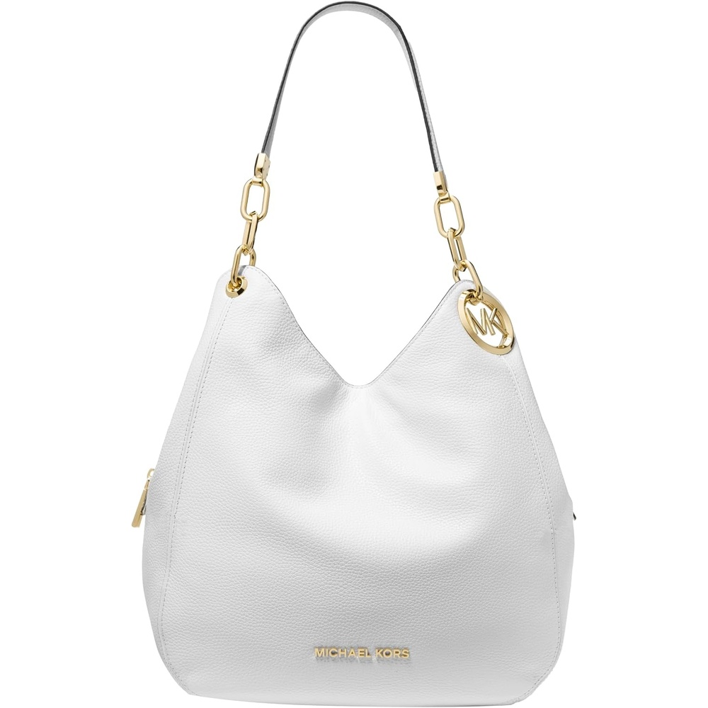 image:imageMichael Kors Lillie Large Chain Shoulder BagOptic White