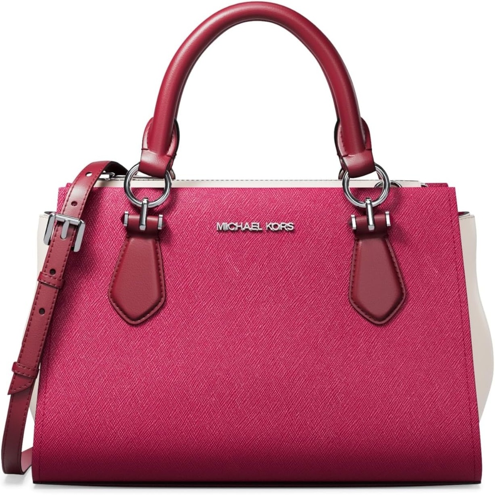 image:imageMichael Kors Marilyn Small Crossbody BagSilvertone HardwareDark Raspberry Multi