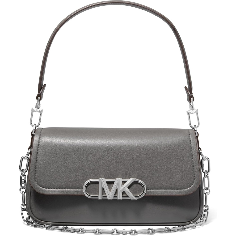 image:imageMichael Kors Parker Convertible PouchetteSilvertone HardwareHeather Grey