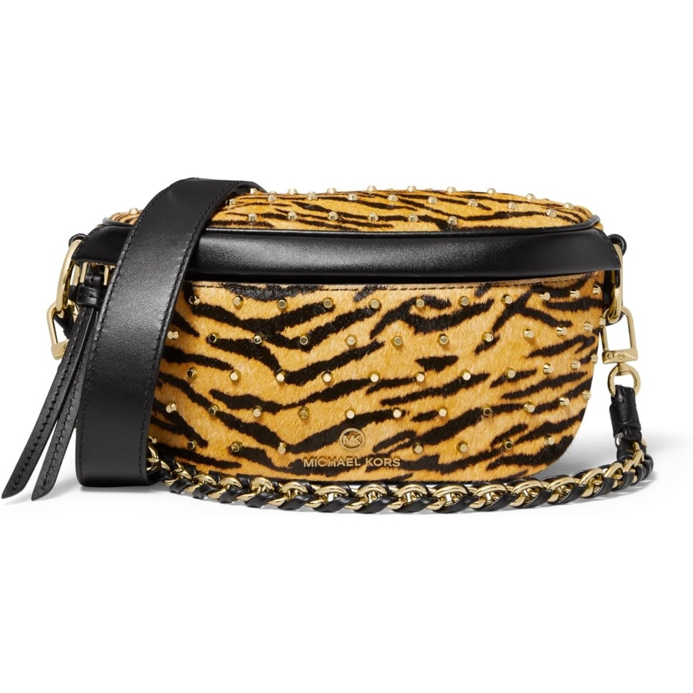 image:imageMichael Kors Slater ExtraSmall Sling Pack GoldSilver Tone Hardware HandbagGoldtone HardwareMarigold