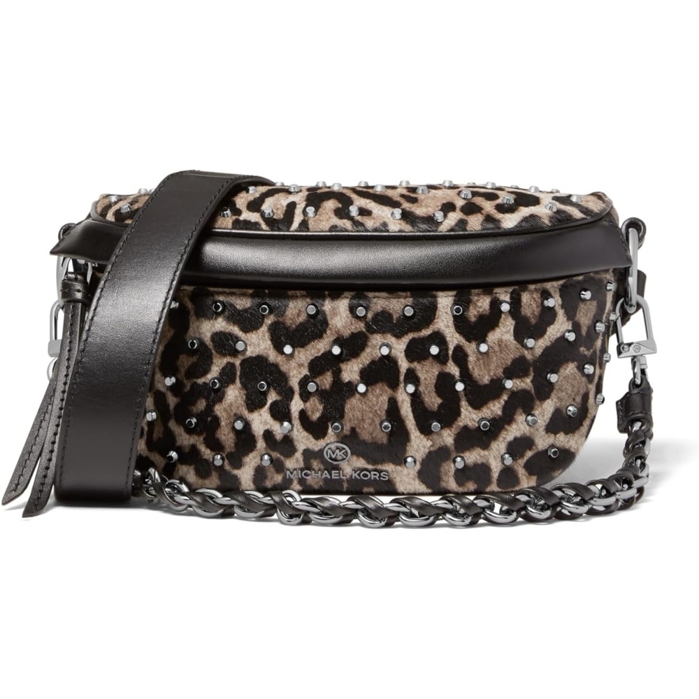image:imageMichael Kors Slater ExtraSmall Sling Pack GoldSilver Tone Hardware HandbagSilvertone HardwareHeather Grey