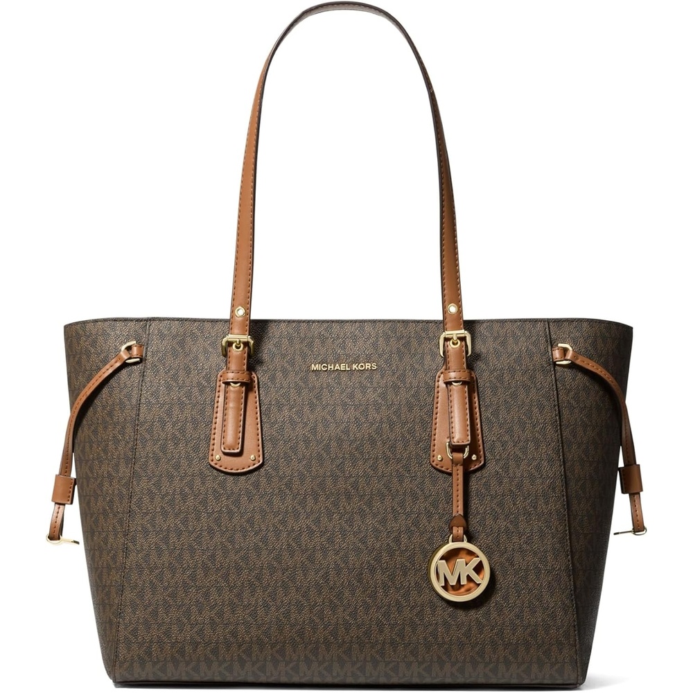 image:imageMichael Kors Voyager Medium MultiFunction ToteGoldtone HardwareBrownAcorn