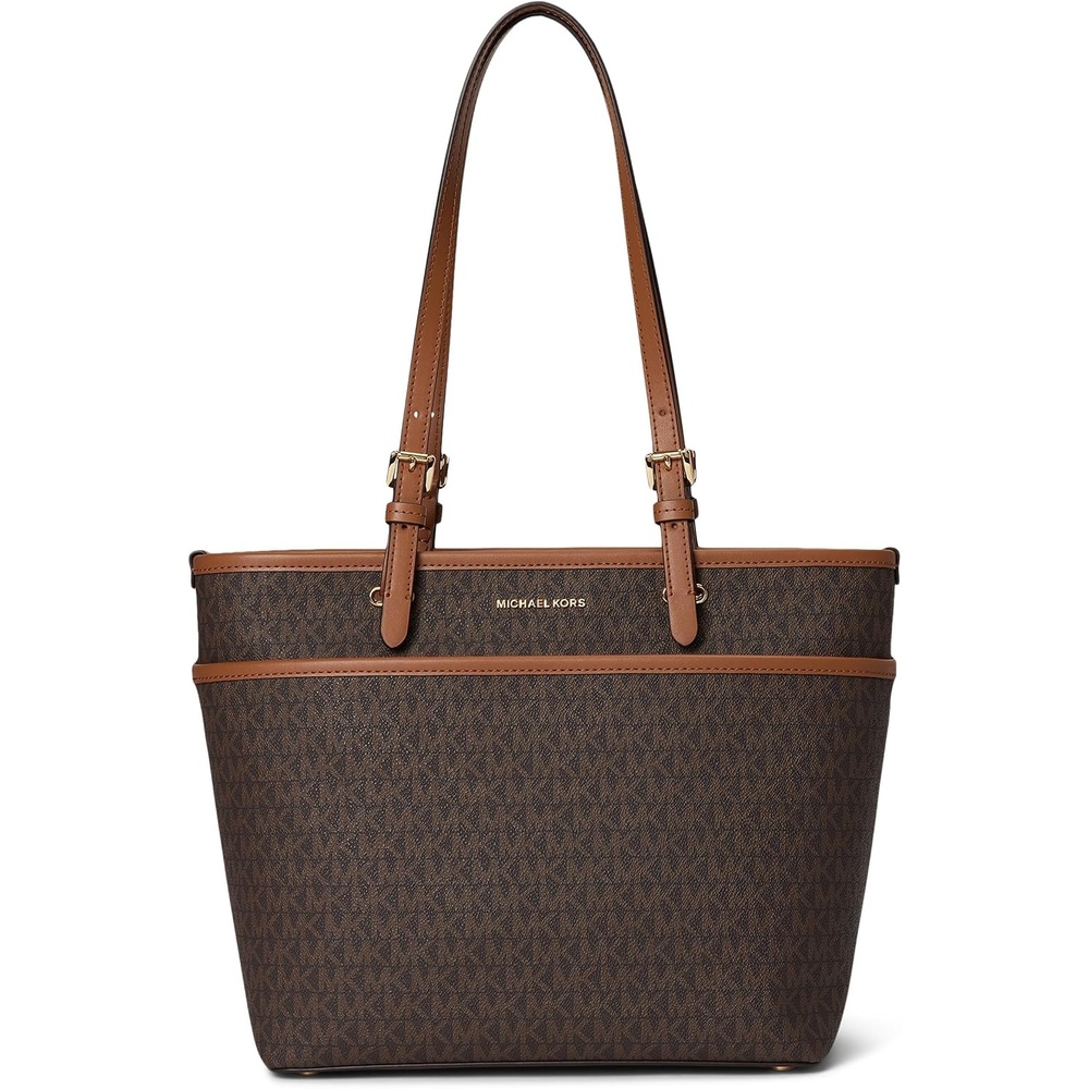 image:imageMichael Kors Winston Medium TopZip Pocket Tote BagBrownAcorn