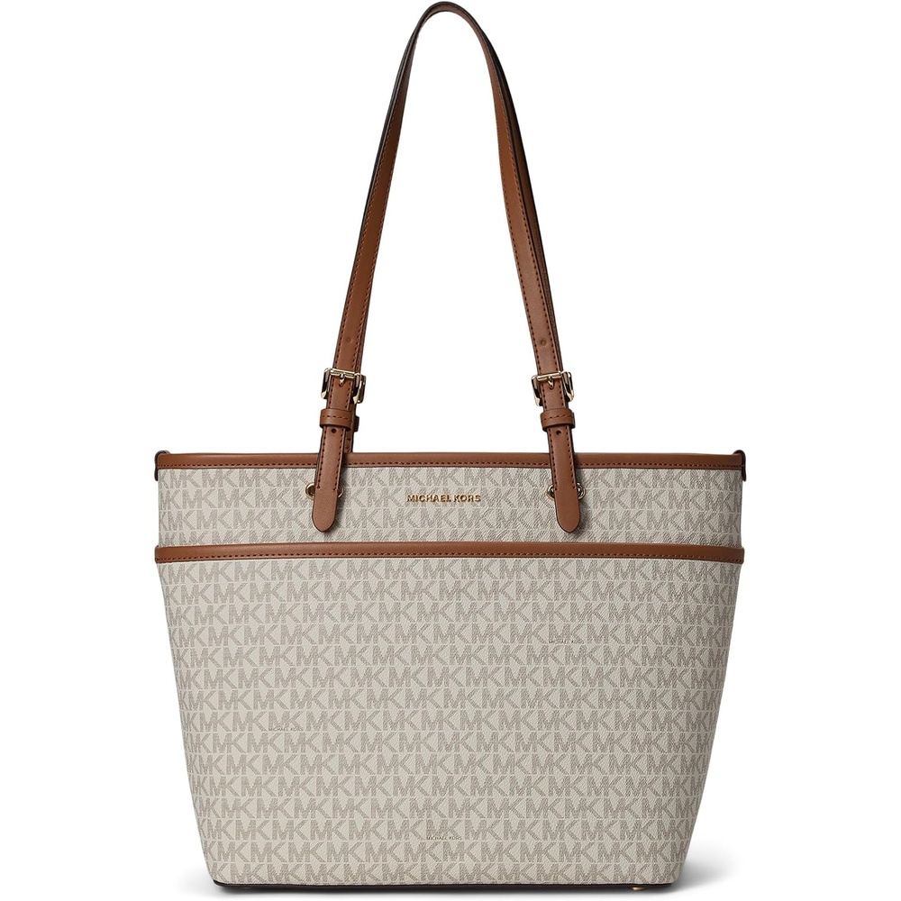 image:imageMichael Kors Winston Medium TopZip Pocket Tote BagVanillaAcorn