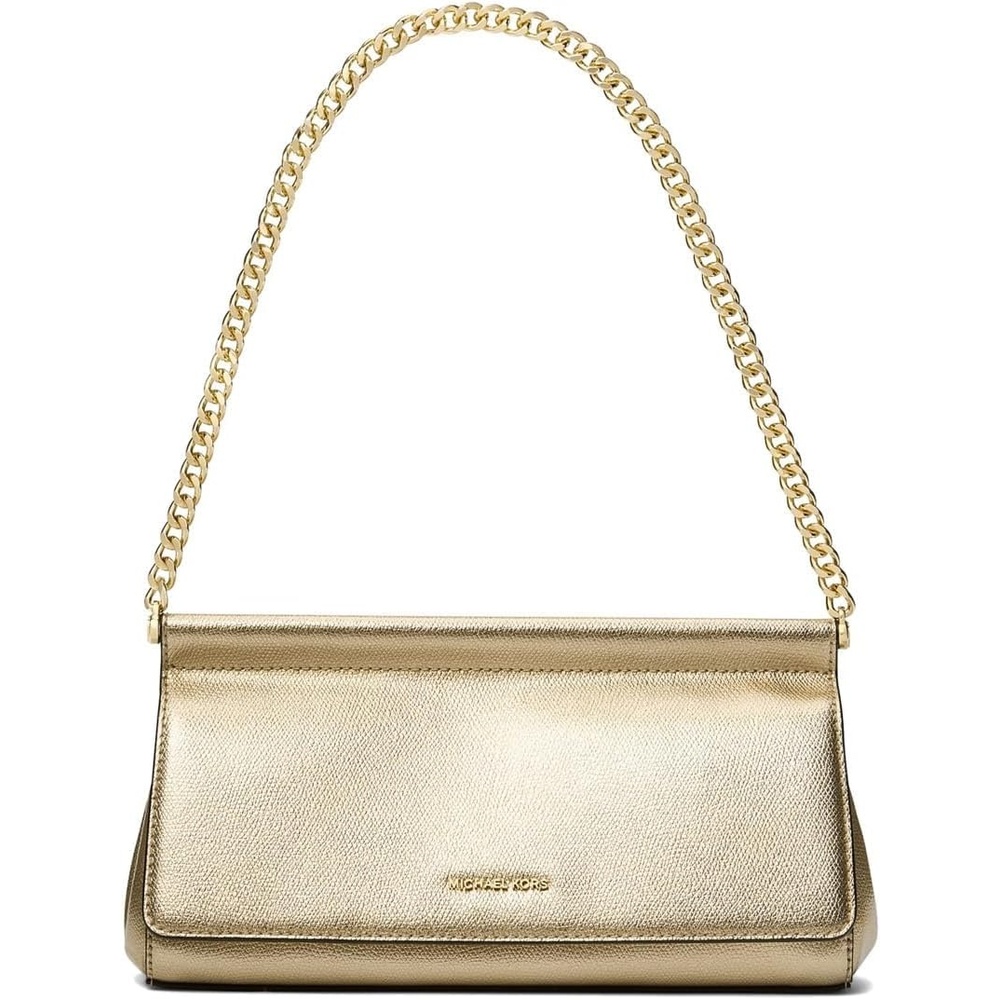 image:imageMichael Kors Womens Carmine Medium ClutchPale Gold