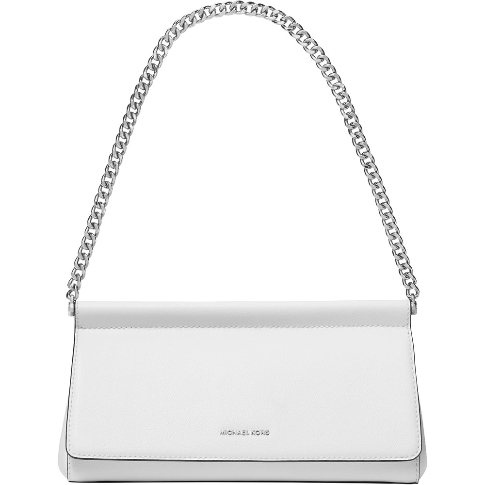 image:imageMichael Kors Womens Carmine Medium ClutchSilvertone HardwareOptic White