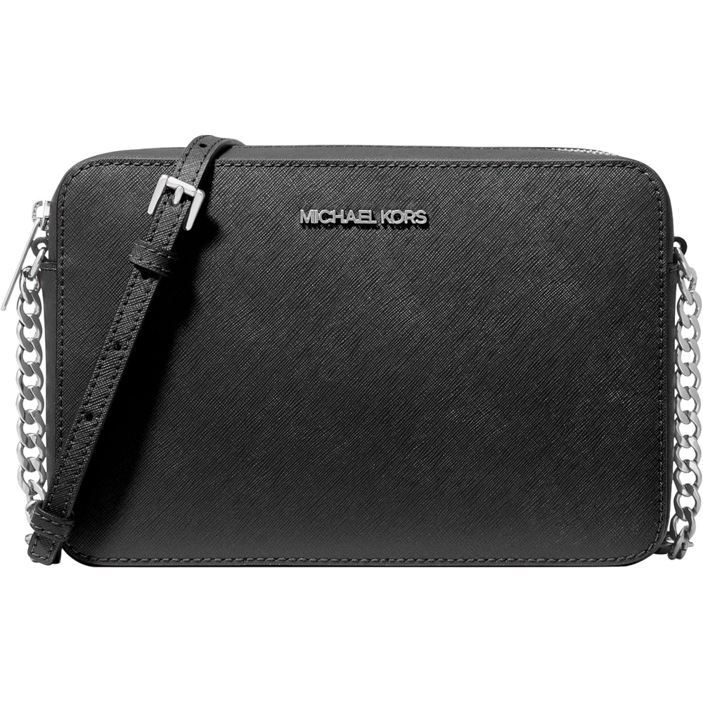 image:imageMichael Kors Womens Jet Set Large Crossbody BagGoldtone HardwareSaffiano LeatherBlack