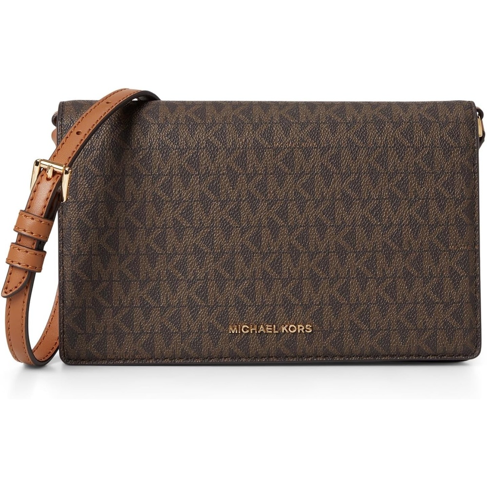 image:imageMichael Kors Womens Jet Set Medium Flap Crossbody BagBrownAcorn